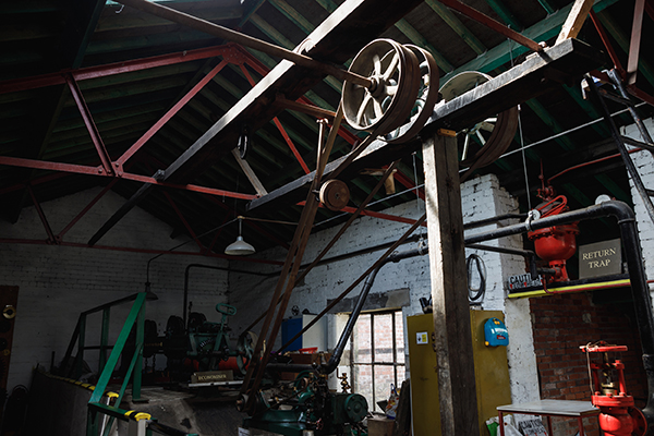 Steam engine close up