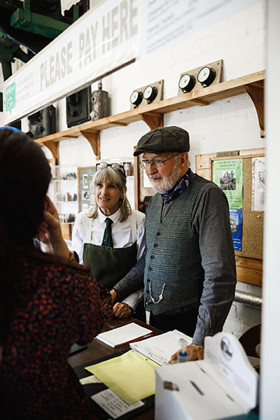 Staff a gift shop steam engine museum