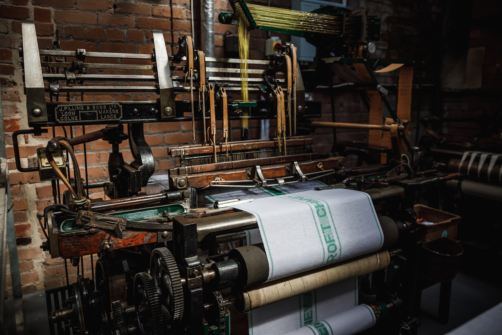 weaving tea towel